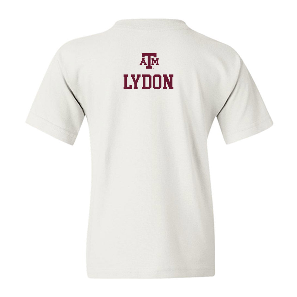 Texas A&M - NCAA Women's Track & Field : Rylee Lydon - White Out 2026 Youth T-Shirt-1