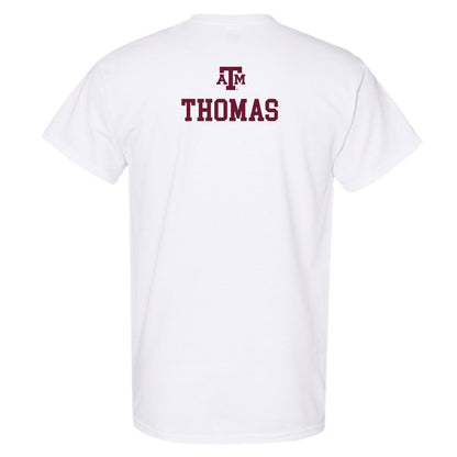Texas A&M - NCAA Equestrian : Logan Thomas - White Out 2026 T-Shirt-1