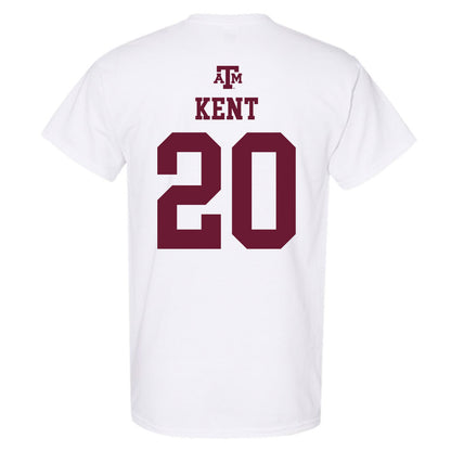 Texas A&M - NCAA Women's Basketball : Janae Kent - White Out 2026 T-Shirt-1