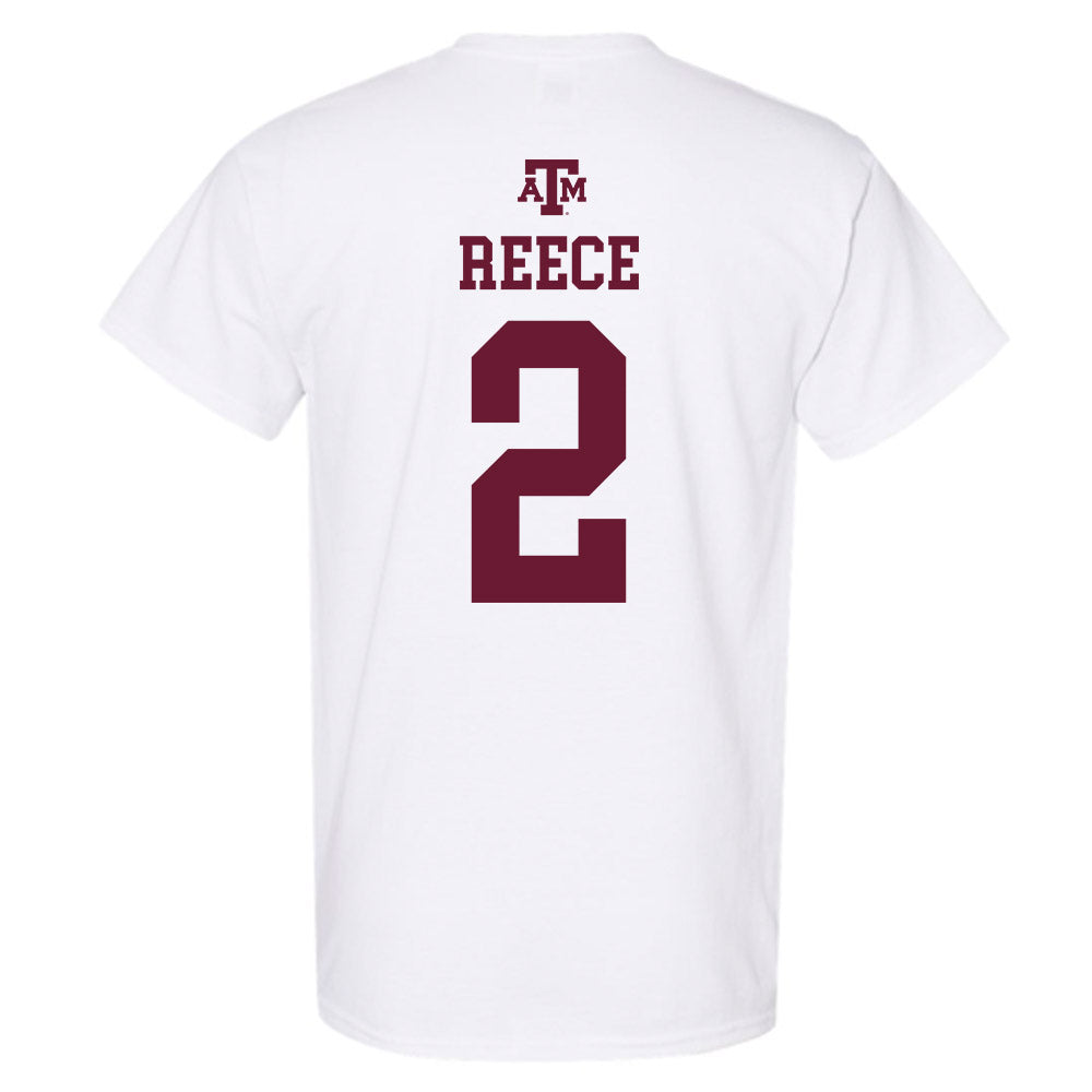Texas A&M - NCAA Men's Basketball : Jalen Reece - White Out 2026 T-Shirt-1