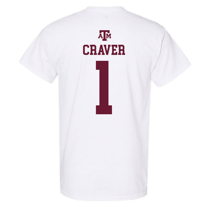 Texas A&M - NCAA Football : Mario Craver - White Out 2026 T-Shirt-1