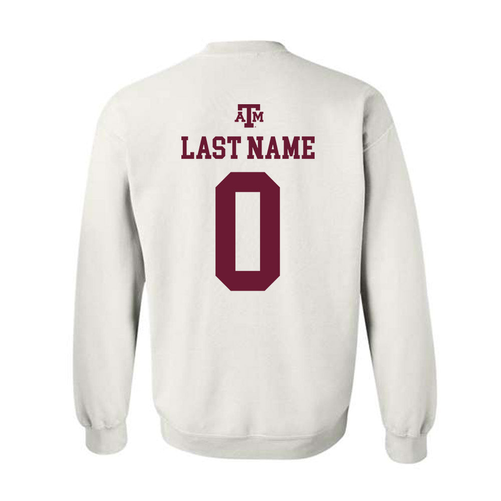 Texas A&M - NCAA Baseball : Sawyer Farr - White Out 2026 Crewneck Sweatshirt-1