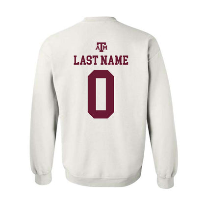 Texas A&M - NCAA Baseball : Sawyer Farr - White Out 2026 Crewneck Sweatshirt-1