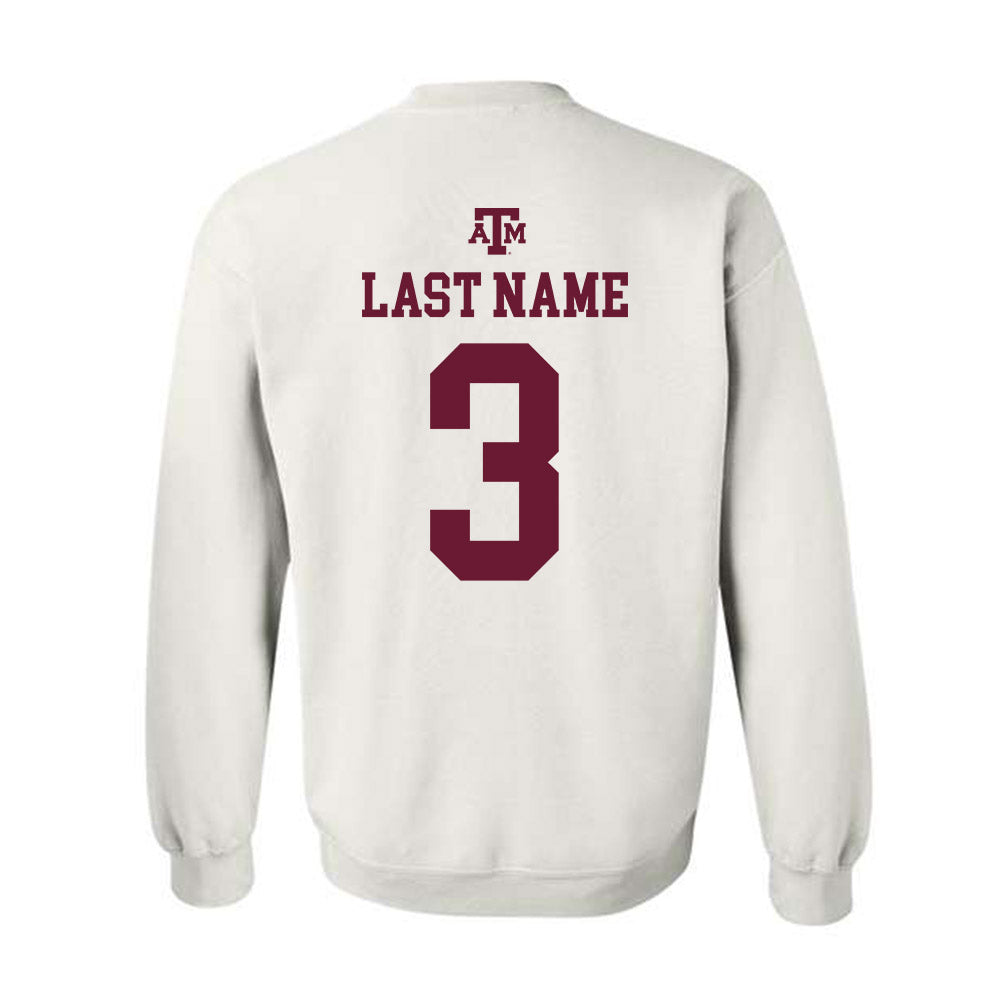 Texas A&M - NCAA Football : Ashton Bethel-Roman - White Out 2026 Crewneck Sweatshirt-1