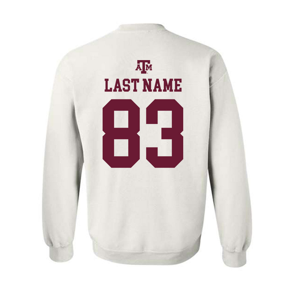 Texas A&M - NCAA Football : Colton Chmelar - White Out 2026 Crewneck Sweatshirt-1