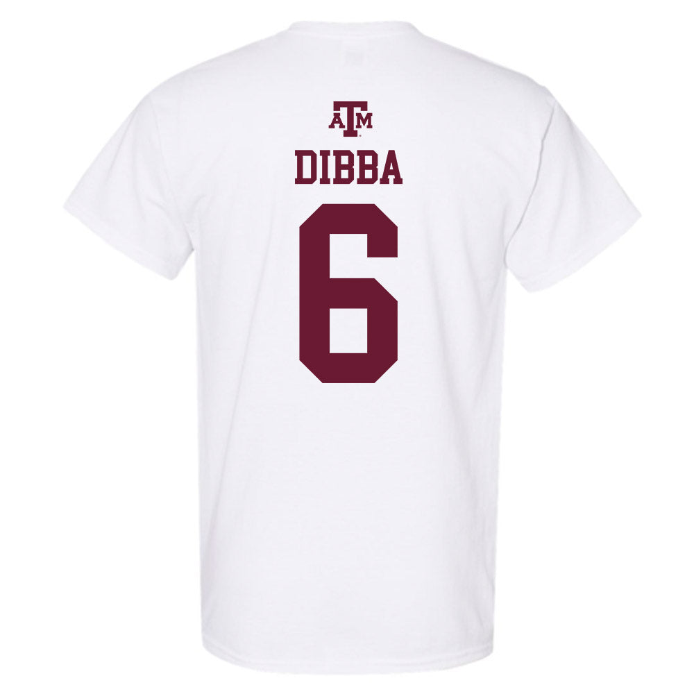 Texas A&M - NCAA Men's Basketball : Ali Dibba - White Out 2026 T-Shirt-1