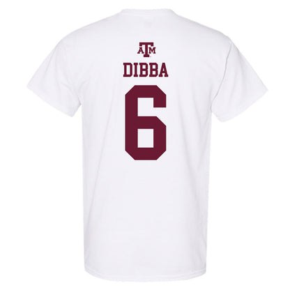 Texas A&M - NCAA Men's Basketball : Ali Dibba - White Out 2026 T-Shirt-1