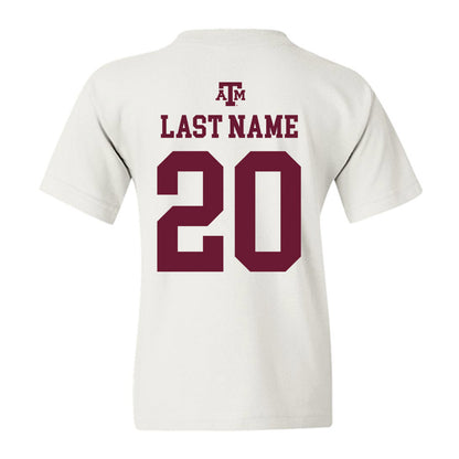 Texas A&M - NCAA Football : Adonyss Currie - White Out 2026 Youth T-Shirt-1