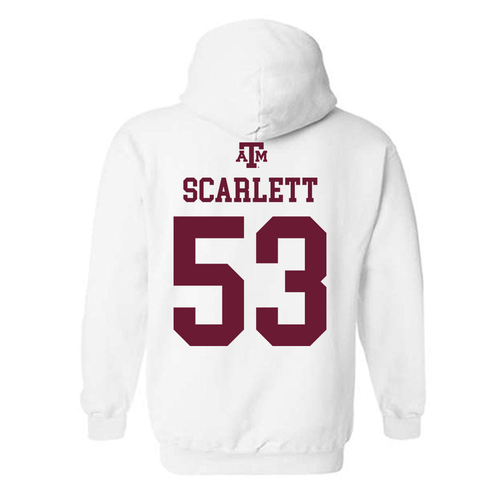 Texas A&M - NCAA Football : Jadon Scarlett - White Out 2026 Hooded Sweatshirt-1