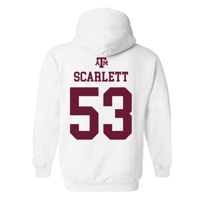 Texas A&M - NCAA Football : Jadon Scarlett - White Out 2026 Hooded Sweatshirt-1