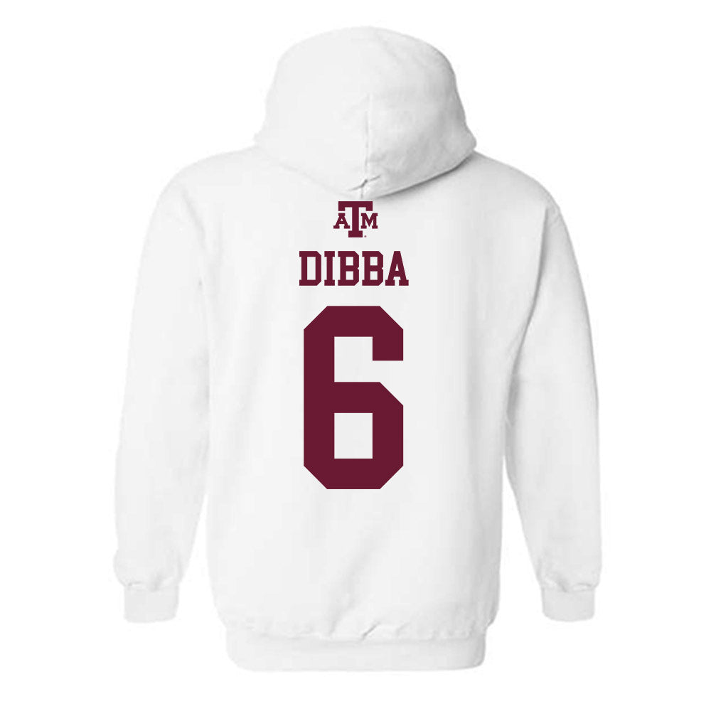 Texas A&M - NCAA Men's Basketball : Ali Dibba - White Out 2026 Hooded Sweatshirt-1