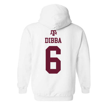 Texas A&M - NCAA Men's Basketball : Ali Dibba - White Out 2026 Hooded Sweatshirt-1