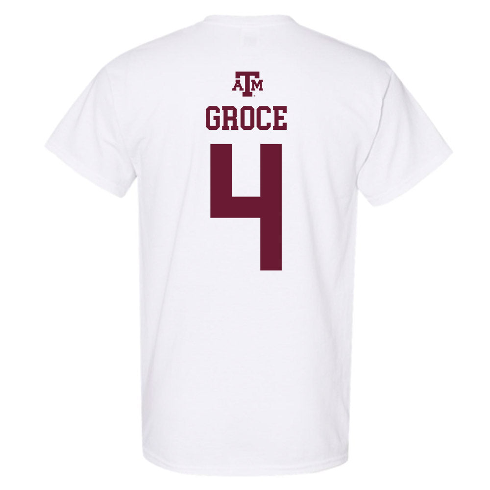 Texas A&M - NCAA Softball : Annsley Groce - White Out 2026 T-Shirt-1