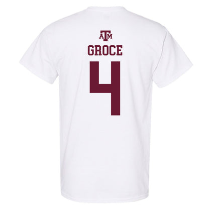 Texas A&M - NCAA Softball : Annsley Groce - White Out 2026 T-Shirt-1