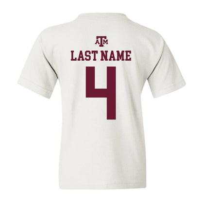 Texas A&M - NCAA Football : Will Lee III - White Out 2026 Youth T-Shirt-1