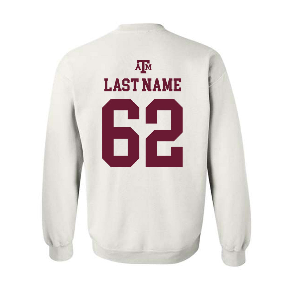 Texas A&M - NCAA Football : Marcus Garcia - White Out 2026 Crewneck Sweatshirt-1