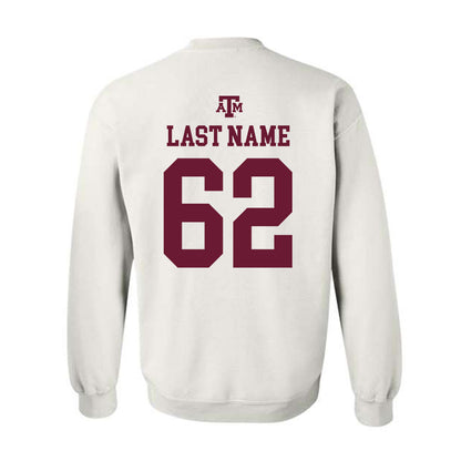 Texas A&M - NCAA Football : Marcus Garcia - White Out 2026 Crewneck Sweatshirt-1