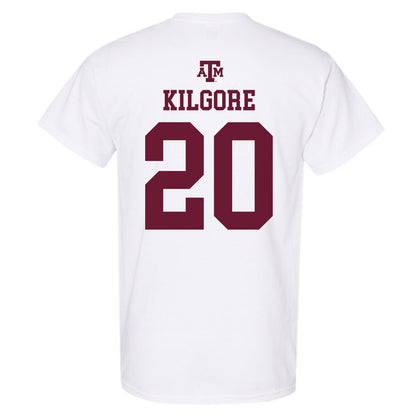 Texas A&M - NCAA Softball : Presley Kilgore - White Out 2026 T-Shirt-1