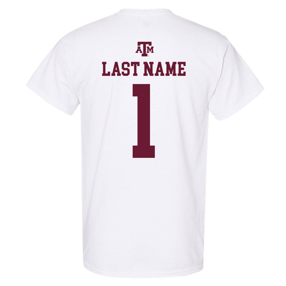 Texas A&M - NCAA Baseball : Terrence Kiel II - White Out 2026 T-Shirt-1