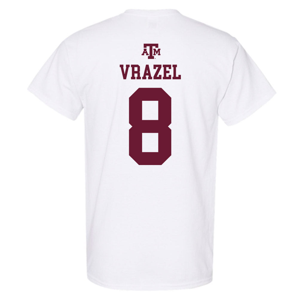 Texas A&M - NCAA Softball : Francessca Vrazel - White Out 2026 T-Shirt-1