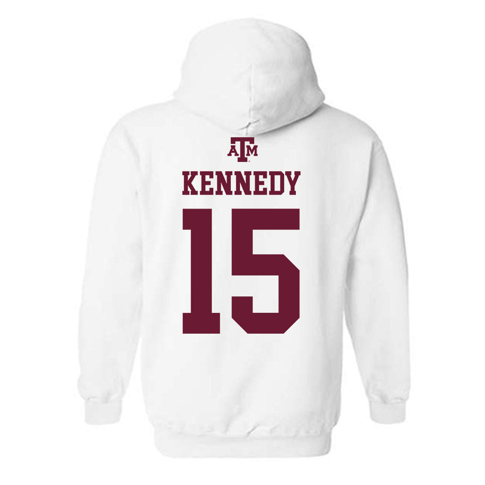 Texas A&M - NCAA Football : Rylan Kennedy - White Out 2026 Hooded Sweatshirt-1