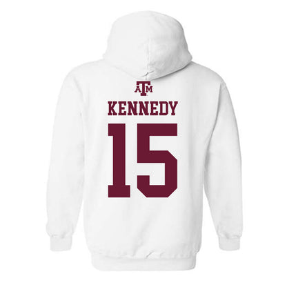 Texas A&M - NCAA Football : Rylan Kennedy - White Out 2026 Hooded Sweatshirt-1