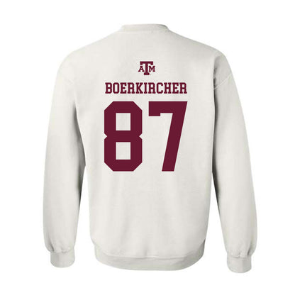 Texas A&M - NCAA Football : Nate Boerkircher - White Out 2026 Crewneck Sweatshirt-1