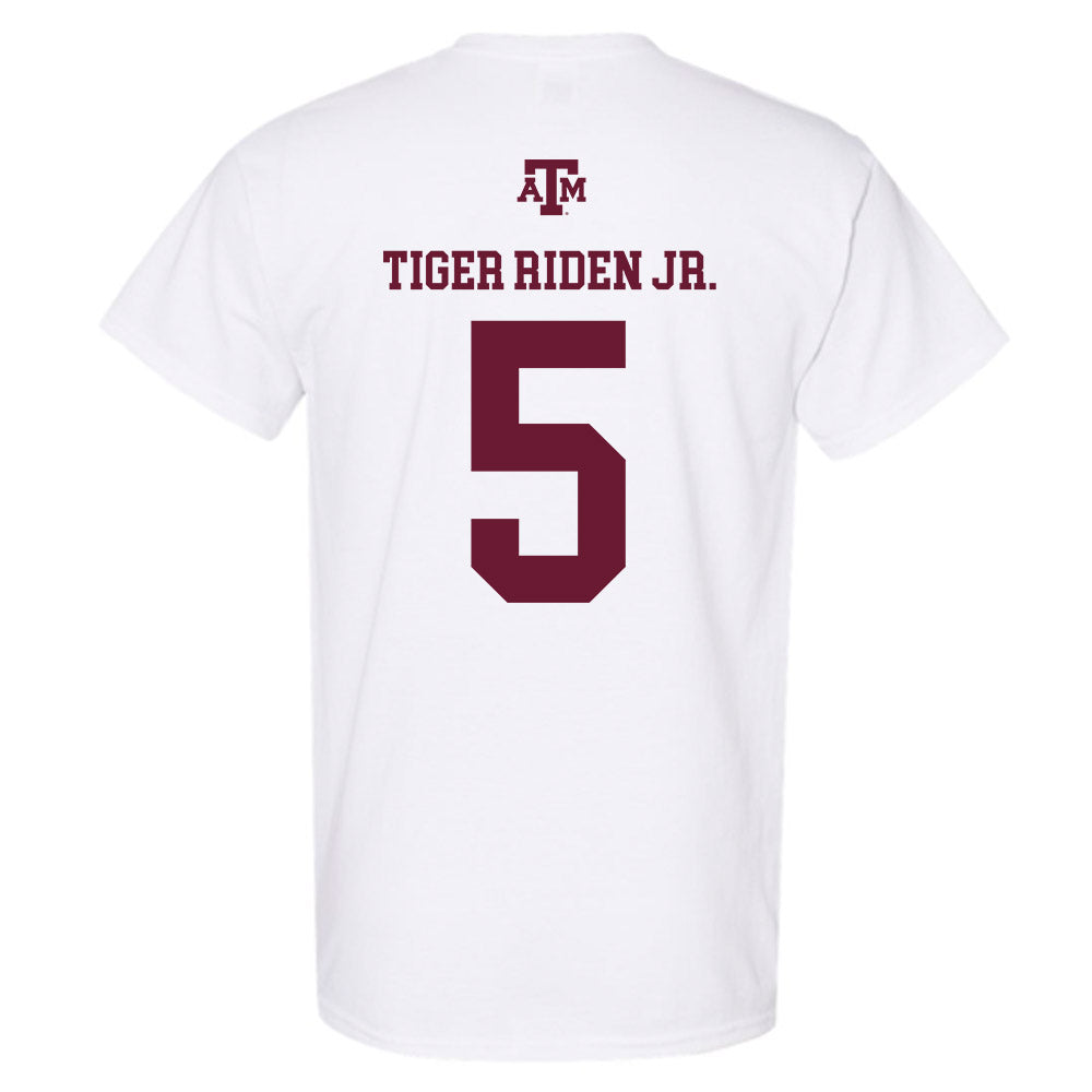 Texas A&M - NCAA Football : Deondrae Tiger Riden Jr. - White Out 2026 T-Shirt-1