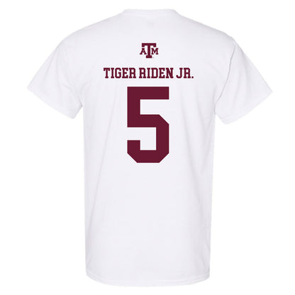 Texas A&M - NCAA Football : Deondrae Tiger Riden Jr. - White Out 2026 T-Shirt-1