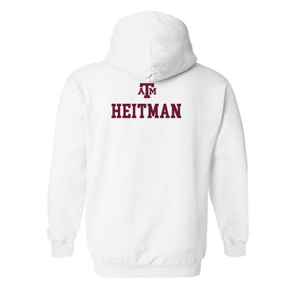 Texas A&M - NCAA Equestrian : Kaylynn Heitman - White Out 2026 Hooded Sweatshirt-1