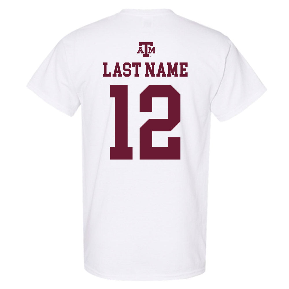 Texas A&M - NCAA Baseball : Joshua Stewart - White Out 2026 T-Shirt-1
