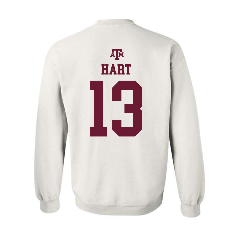 Texas A&M - NCAA Football : Brady Hart - White Out 2026 Crewneck Sweatshirt-1