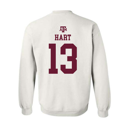Texas A&M - NCAA Football : Brady Hart - White Out 2026 Crewneck Sweatshirt-1