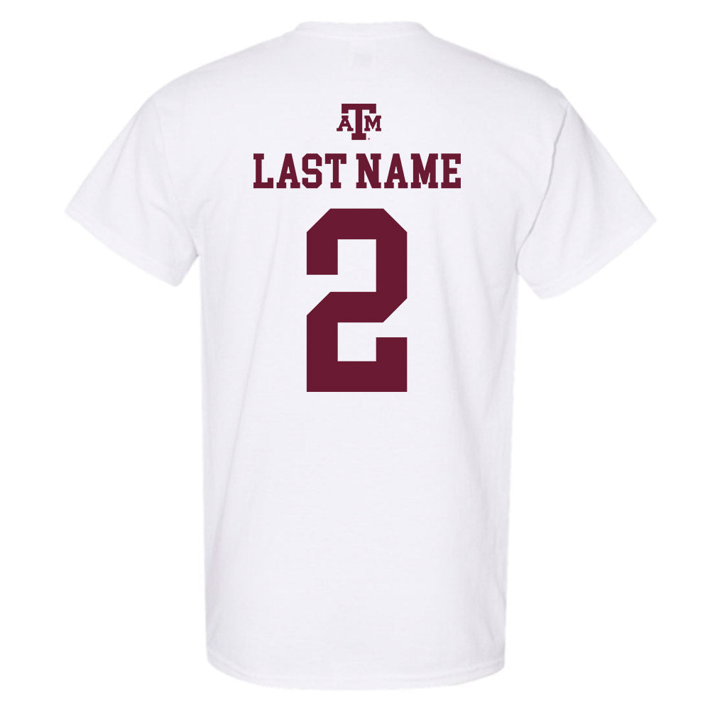 Texas A&M - NCAA Baseball : Nico Partida - White Out 2026 T-Shirt-1