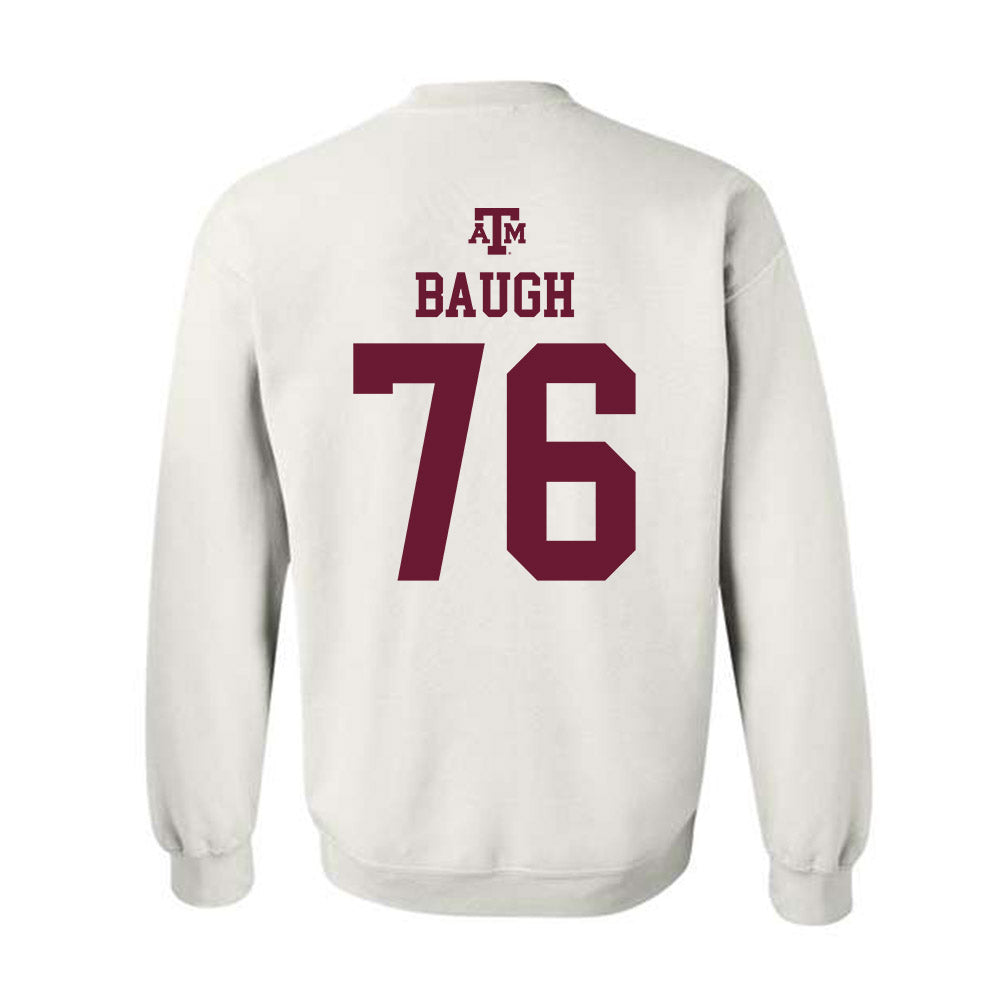 Texas A&M - NCAA Football : Trovon Baugh - White Out 2026 Crewneck Sweatshirt-1