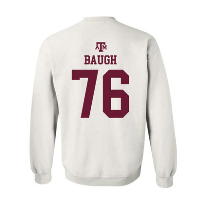Texas A&M - NCAA Football : Trovon Baugh - White Out 2026 Crewneck Sweatshirt-1
