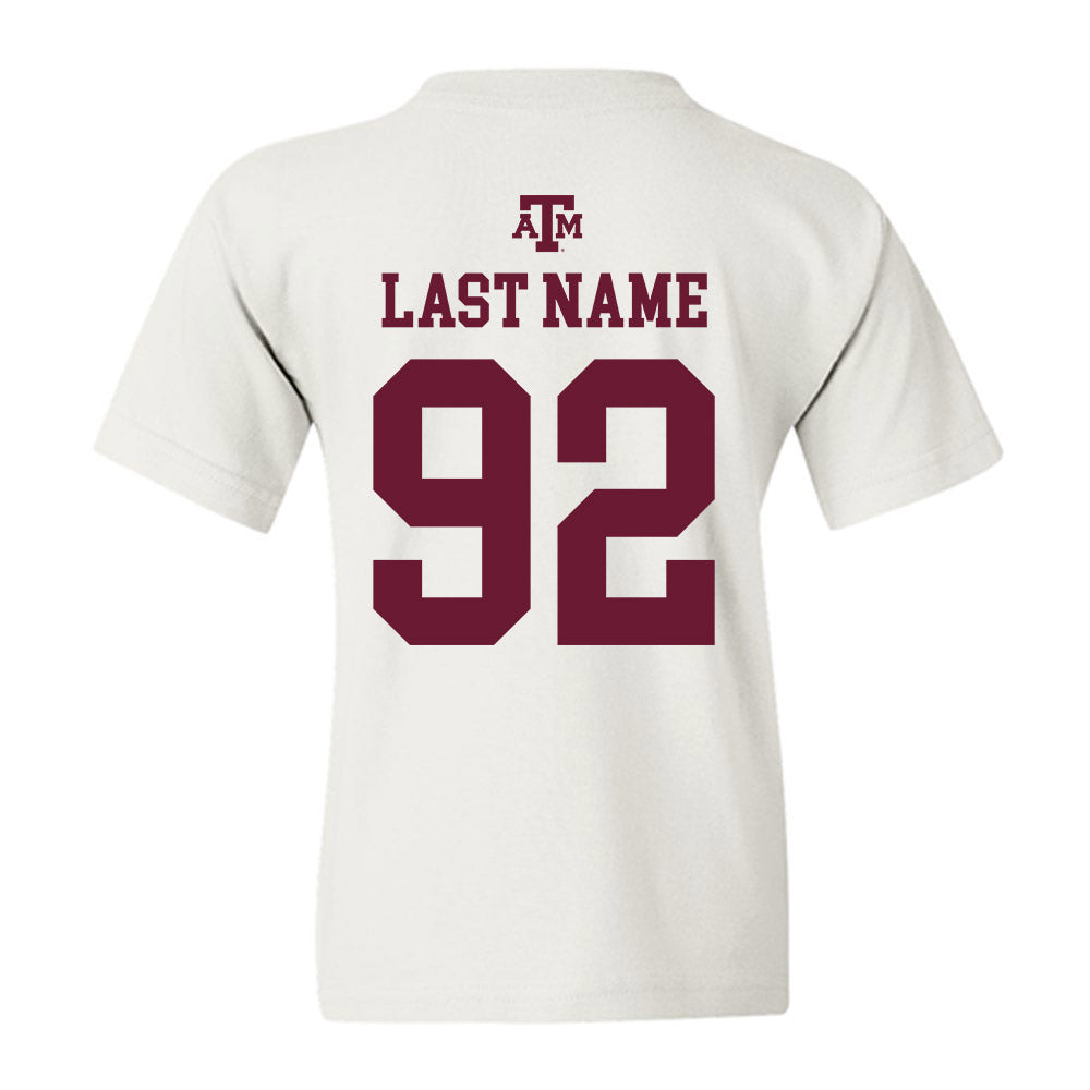 Texas A&M - NCAA Football : CJ Mims - White Out 2026 Youth T-Shirt-1