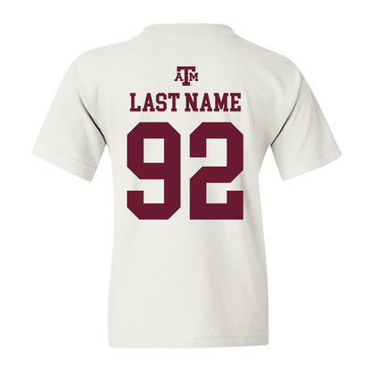 Texas A&M - NCAA Football : CJ Mims - White Out 2026 Youth T-Shirt-1