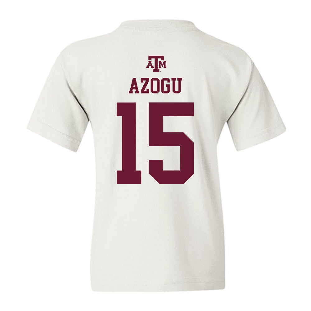 Texas A&M - NCAA Women's Basketball : Faa Azogu - White Out 2026 Youth T-Shirt-1