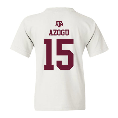 Texas A&M - NCAA Women's Basketball : Faa Azogu - White Out 2026 Youth T-Shirt-1