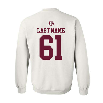 Texas A&M - NCAA Football : Kolinu'u Faaiu - White Out 2026 Crewneck Sweatshirt-1
