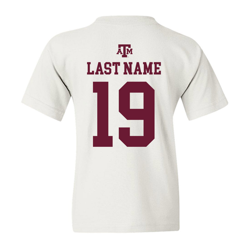 Texas A&M - NCAA Football : Bravion Rogers - White Out 2026 Youth T-Shirt-1