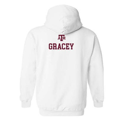 Texas A&M - NCAA Women's Track & Field : Penelope Gracey - White Out 2026 Hooded Sweatshirt-1