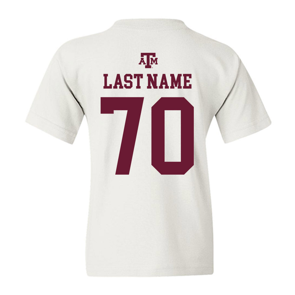 Texas A&M - NCAA Football : Robert Bourdon - White Out 2026 Youth T-Shirt-1