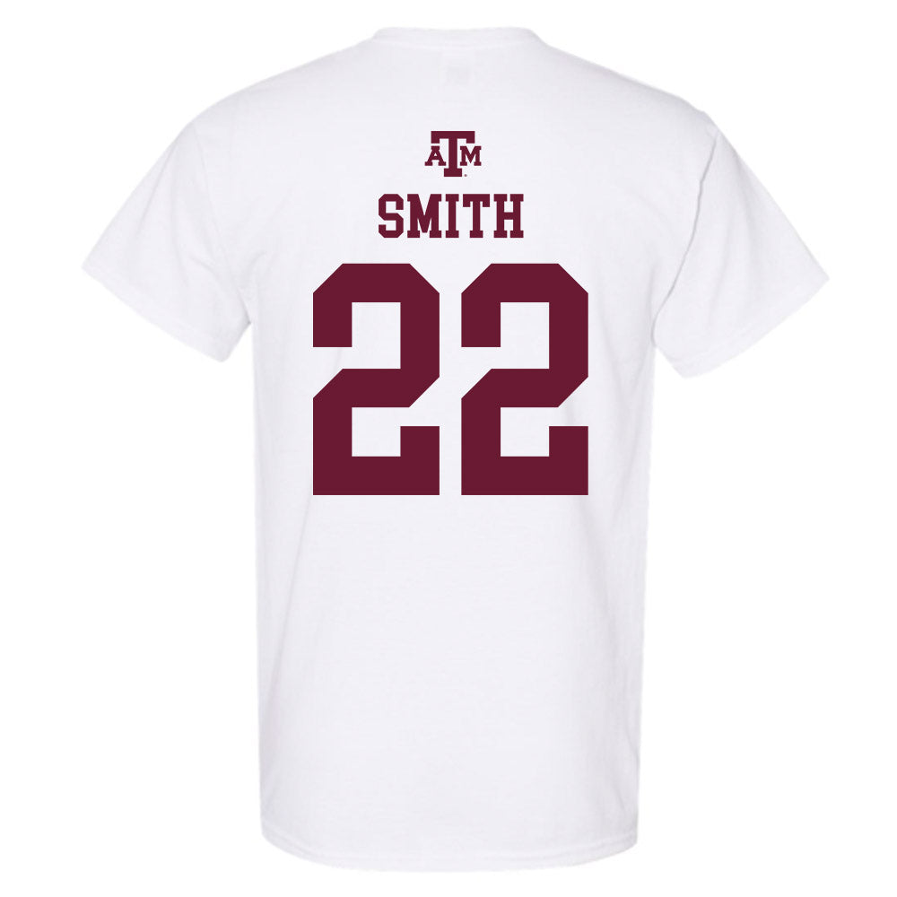 Texas A&M - NCAA Women's Soccer : Kieana Smith - White Out 2026 T-Shirt-1