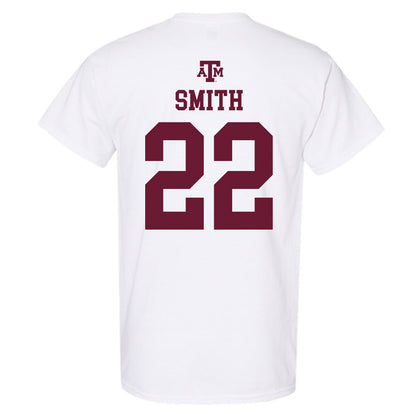 Texas A&M - NCAA Women's Soccer : Kieana Smith - White Out 2026 T-Shirt-1