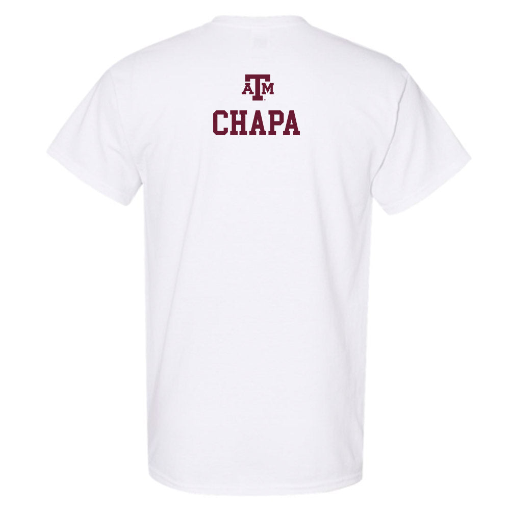 Texas A&M - NCAA Men's Track & Field : Gavin Chapa - White Out 2026 T-Shirt-1