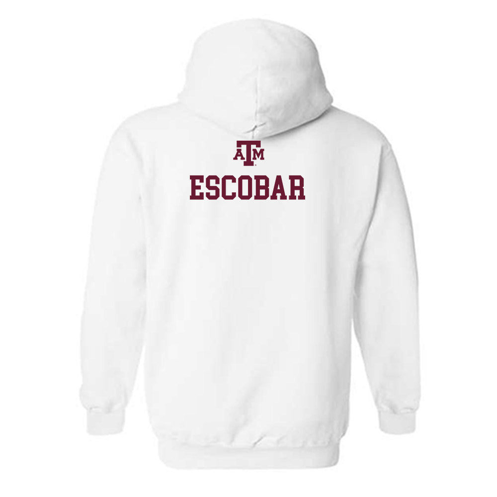 Texas A&M - NCAA Men's Track & Field : Demarco Escobar - White Out 2026 Hooded Sweatshirt-1