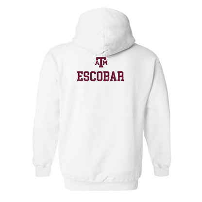 Texas A&M - NCAA Men's Track & Field : Demarco Escobar - White Out 2026 Hooded Sweatshirt-1