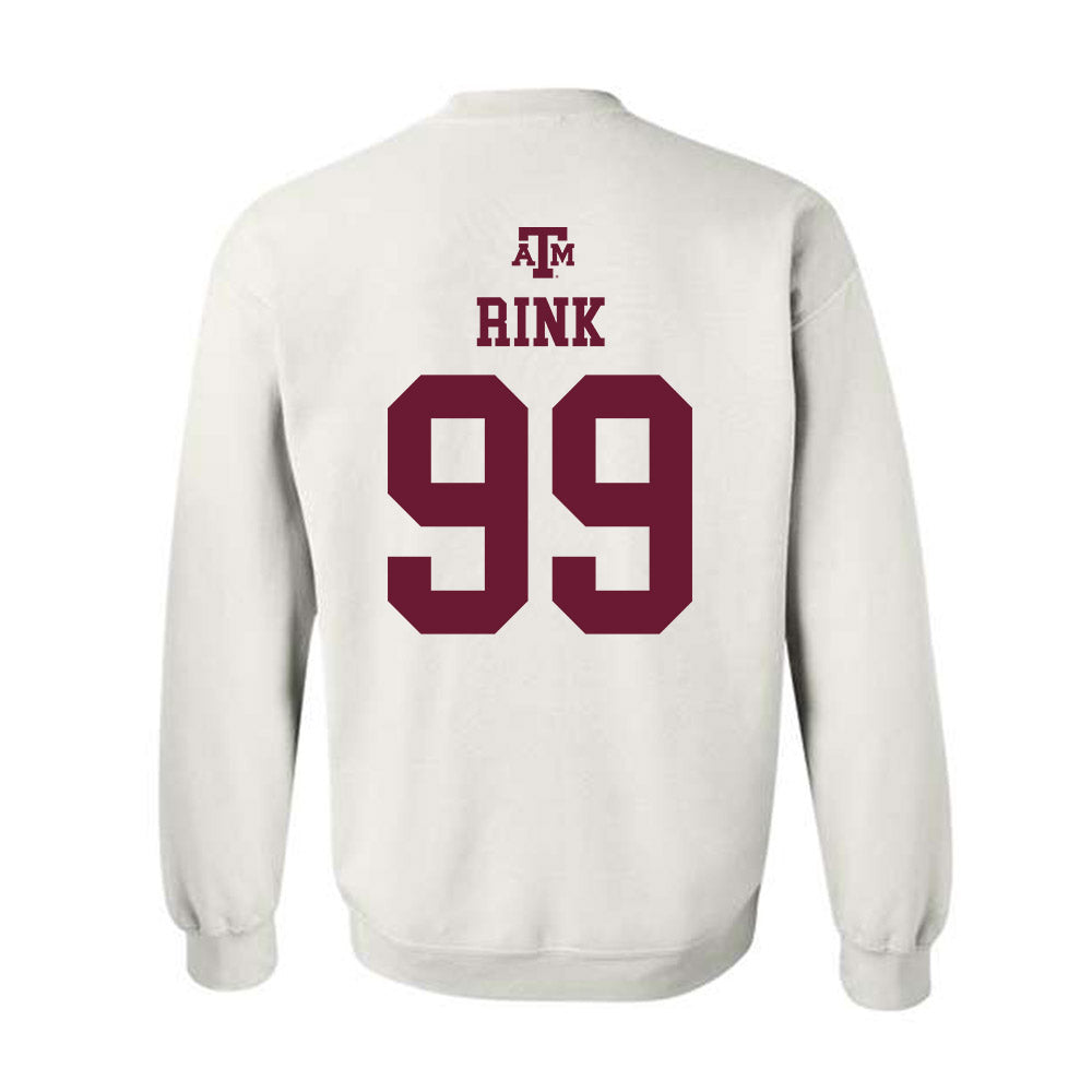 Texas A&M - NCAA Football : Landon Rink - White Out 2026 Crewneck Sweatshirt-1